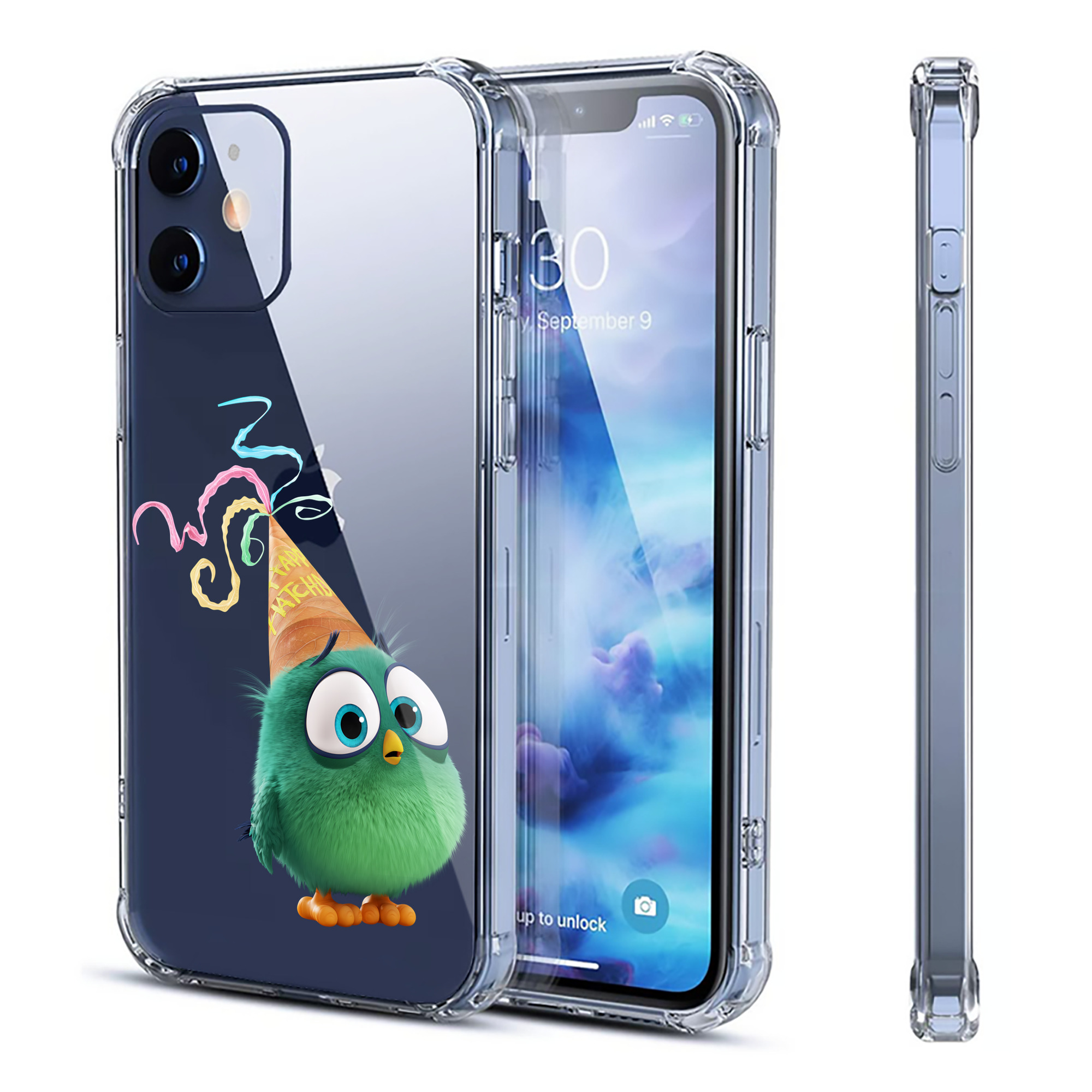 （画像用） Angry Birds アングリーバード 【iPhone 12シリーズ対応】透明スマホケース（クリアソフトケース）